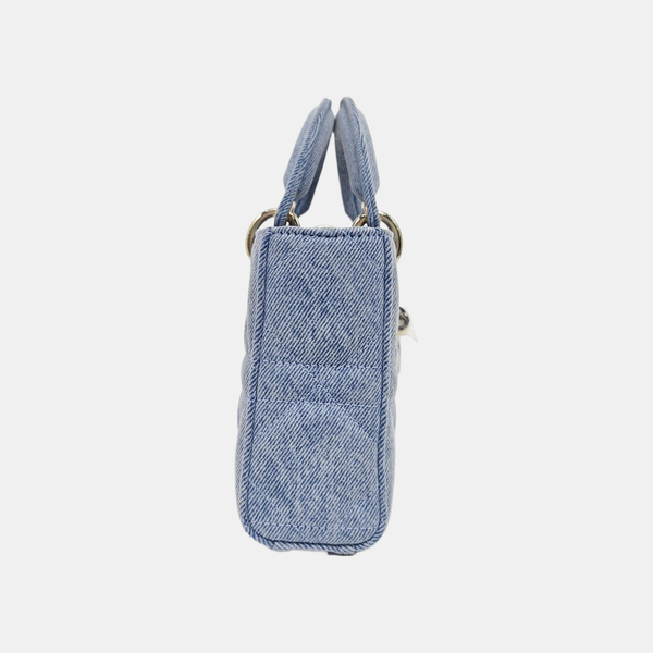 Lady D-Joy Medium Cannage Denim Blue