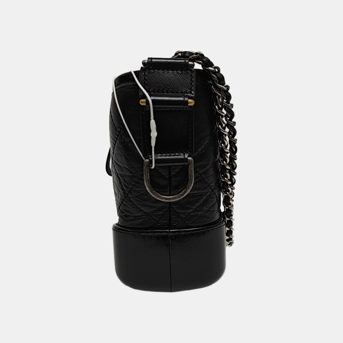 GABRIELLE Small Quilted Vintage Calf Black