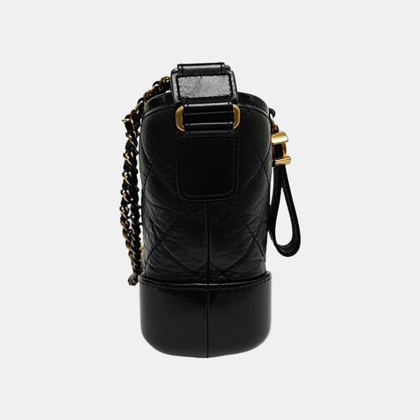 GABRIELLE Small Quilted Vintage Calf Black