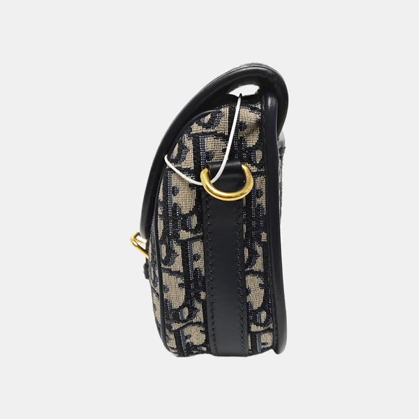 Bobby East-West Medium Oblique Canvas Blue