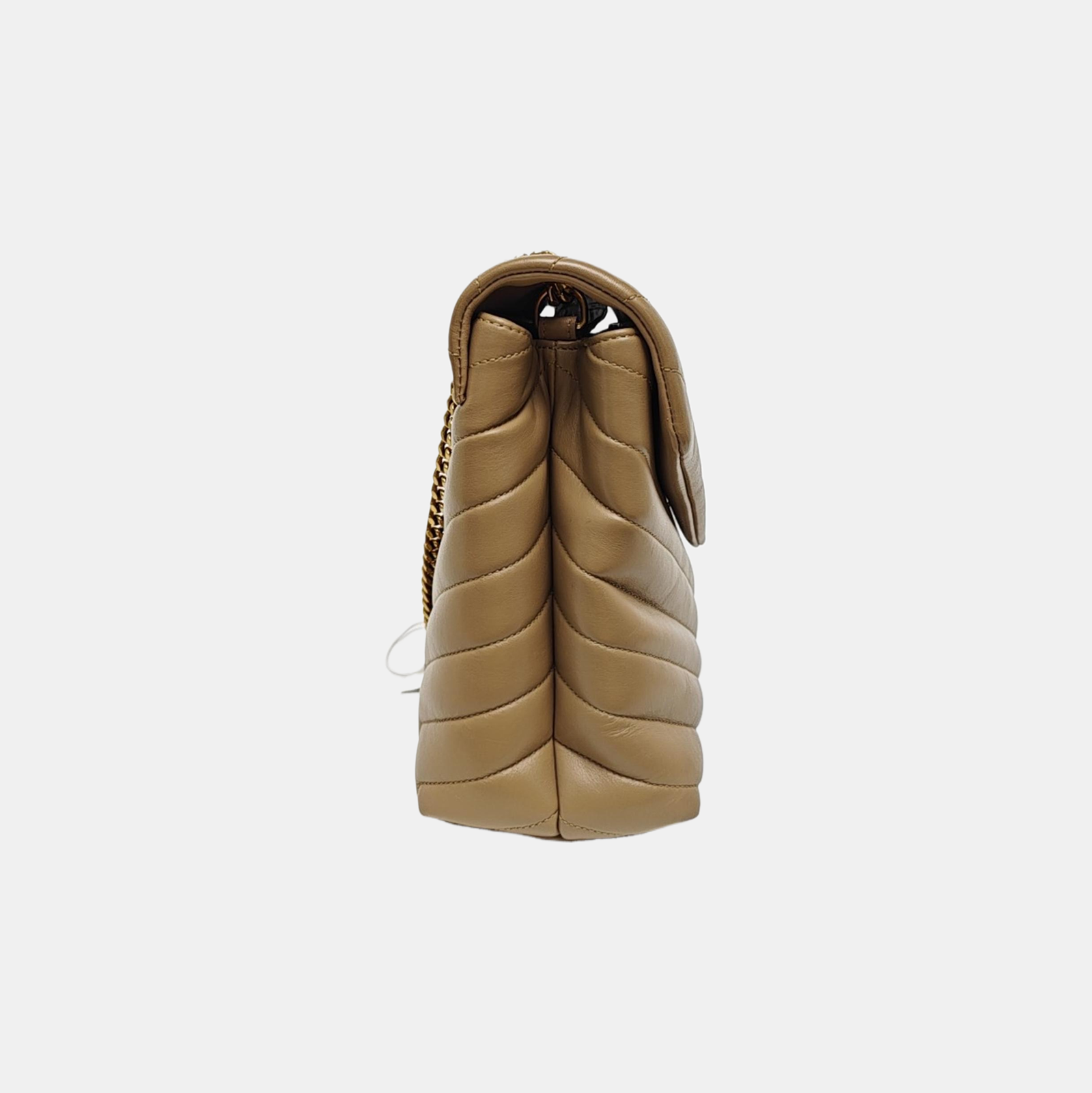 LOULOU Medium Quilted Calfskin Beige