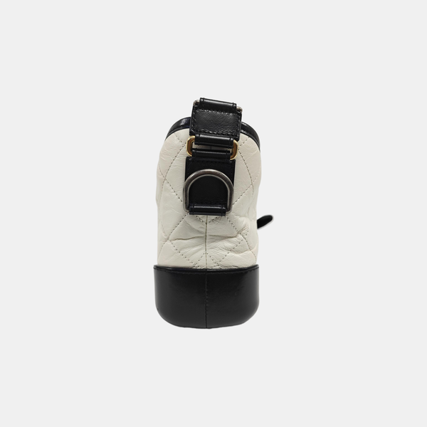 GABRIELLE Small Quilted Calfskin White