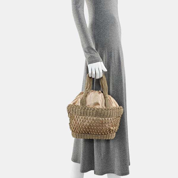 Fabric Top Handle Bag Pink