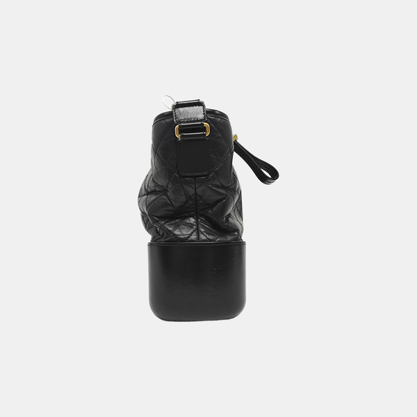 GABRIELLE Large Quilted Calfskin Black