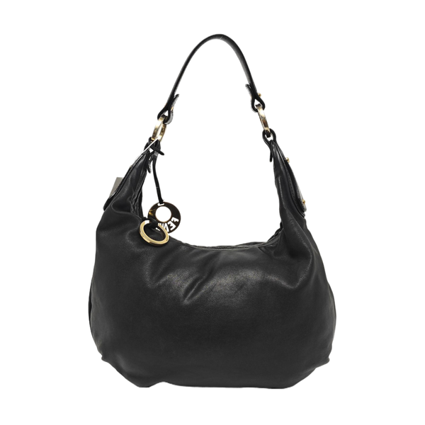 Calfskin Shoulder Bag Black