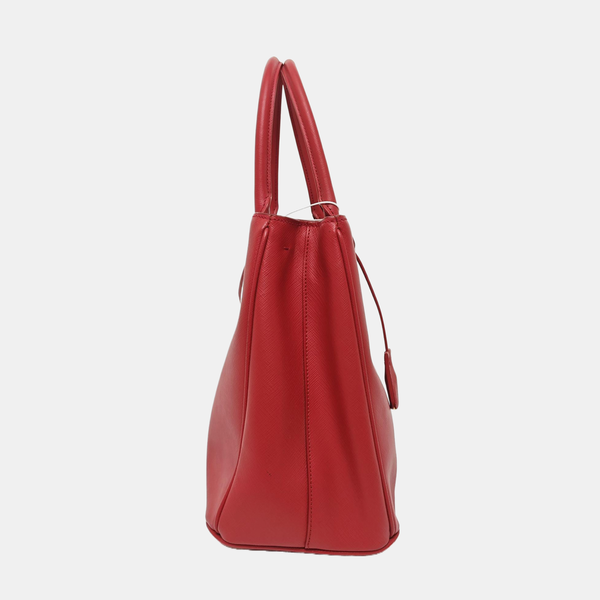 Galleria Extra Large Saffiano Calfskin Red