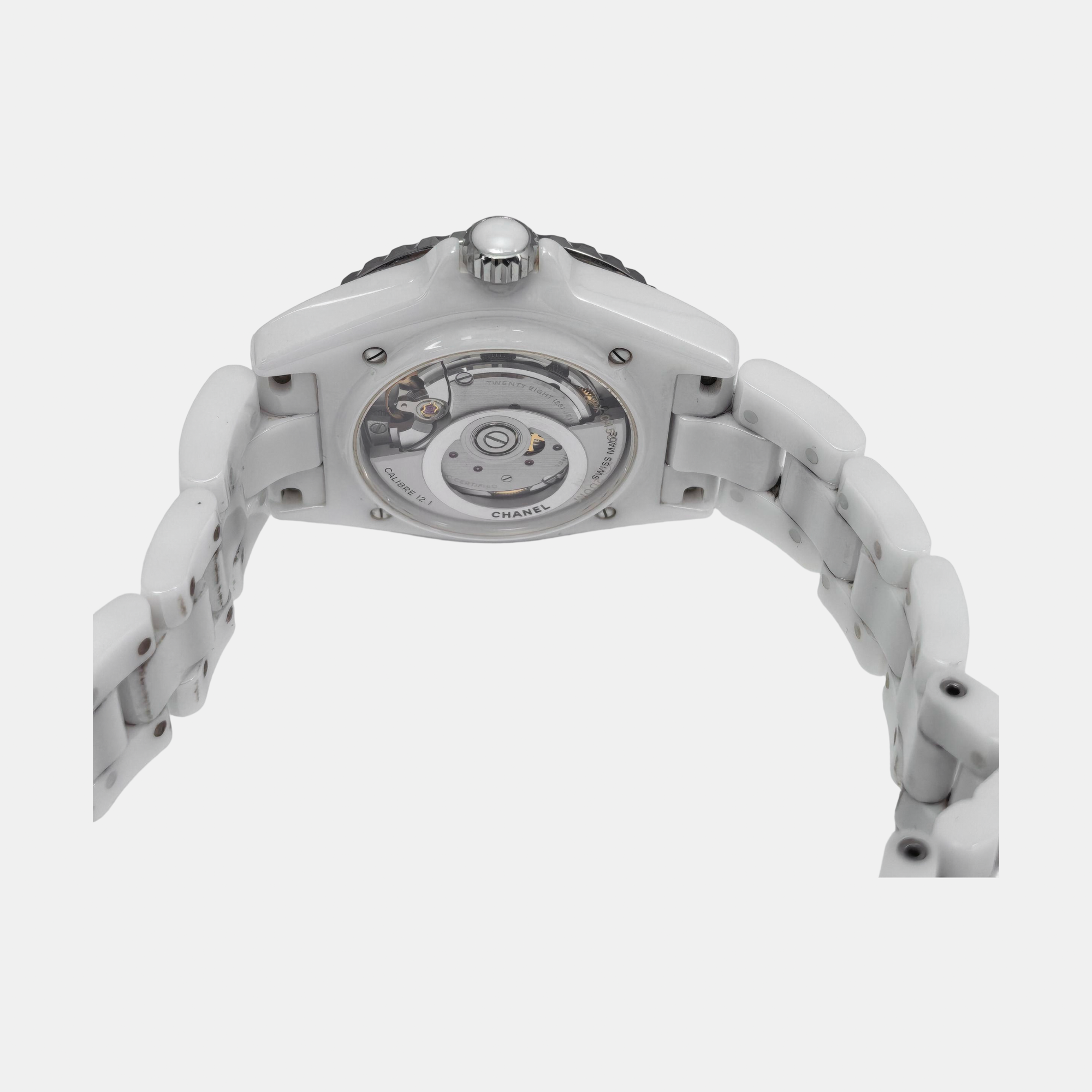J12 38mm White Automatic Watch