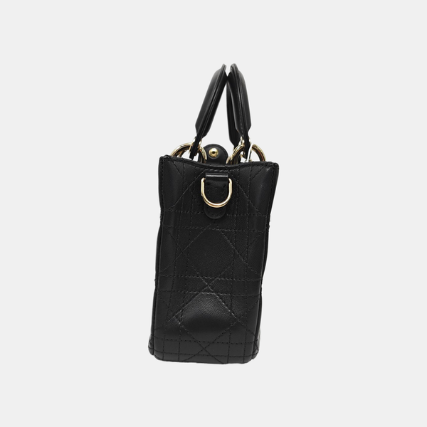 Lady D-Joy Medium Cannage Lambskin Black