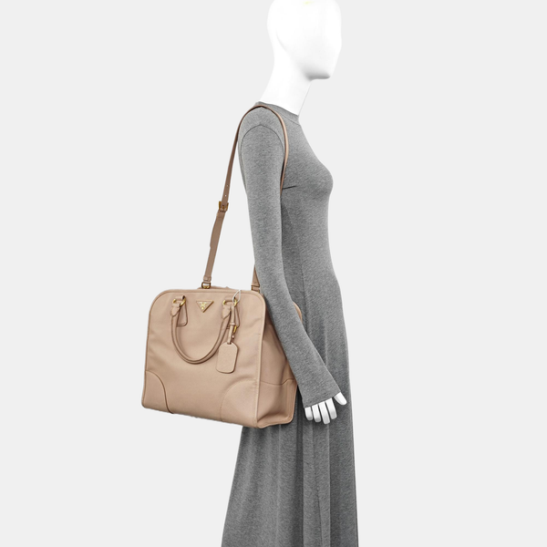 Calfskin Shoulder Bag Brown