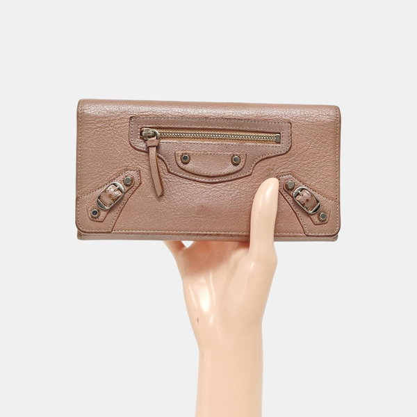 Classic City Lambskin Pink Wallet