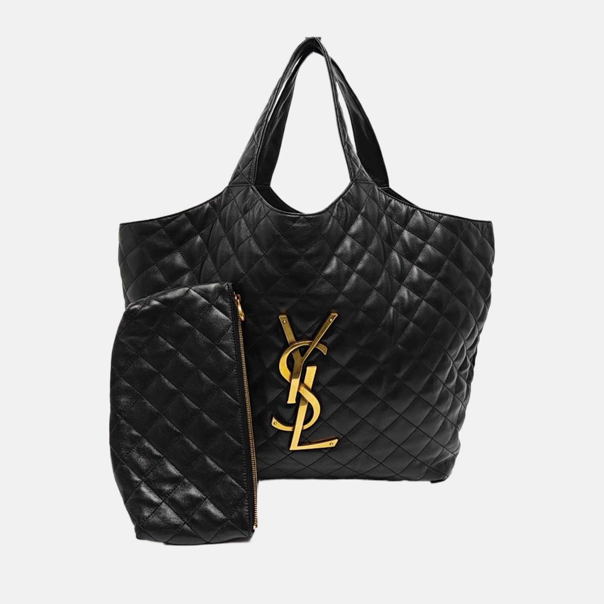 ICARE Extra Large Quilted Lambskin Black