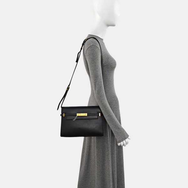 MANHATTAN Medium Calfskin Black
