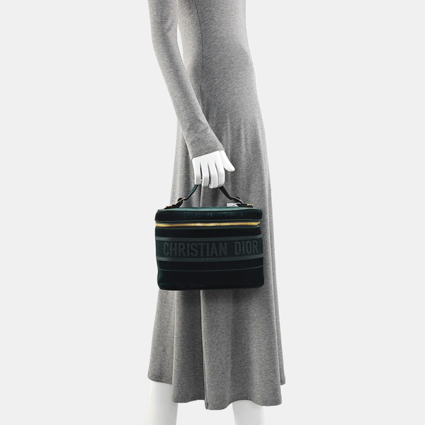 Travel Vanity Velvet Green