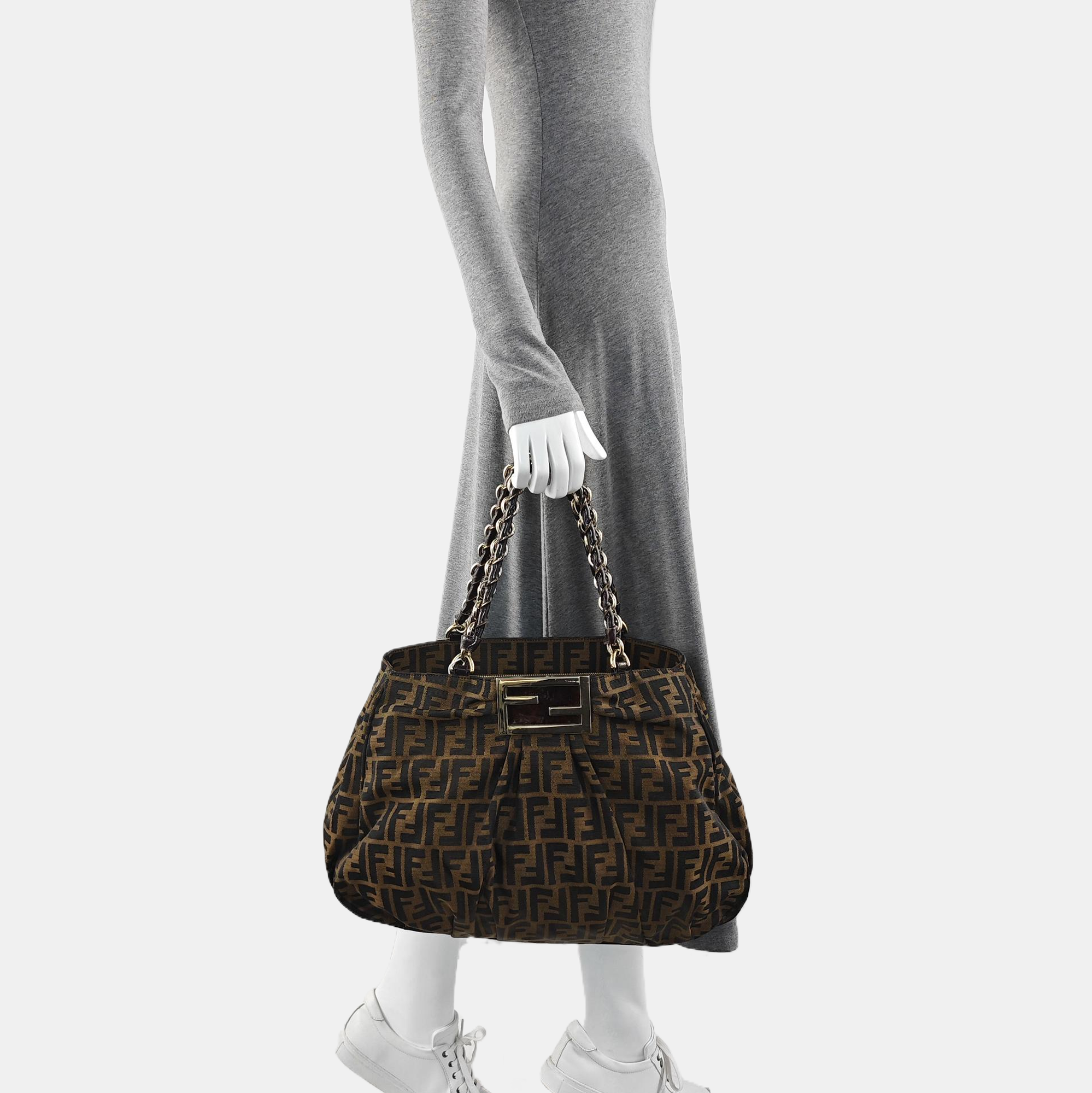 Canvas Top Handle Bag Brown