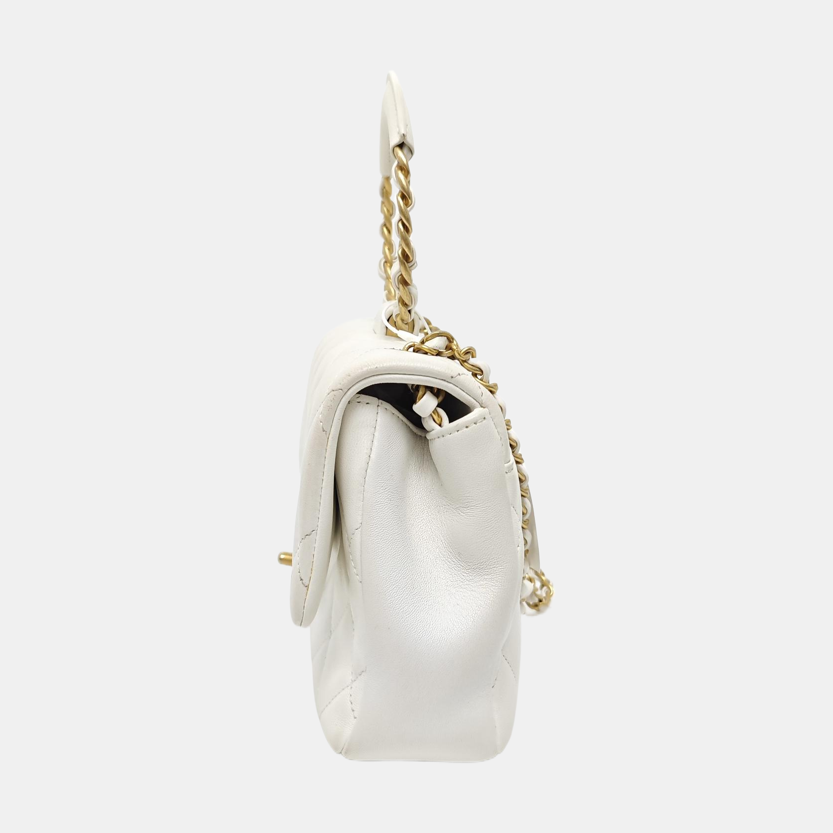 IN THE LOOP Quilted Lambskin White