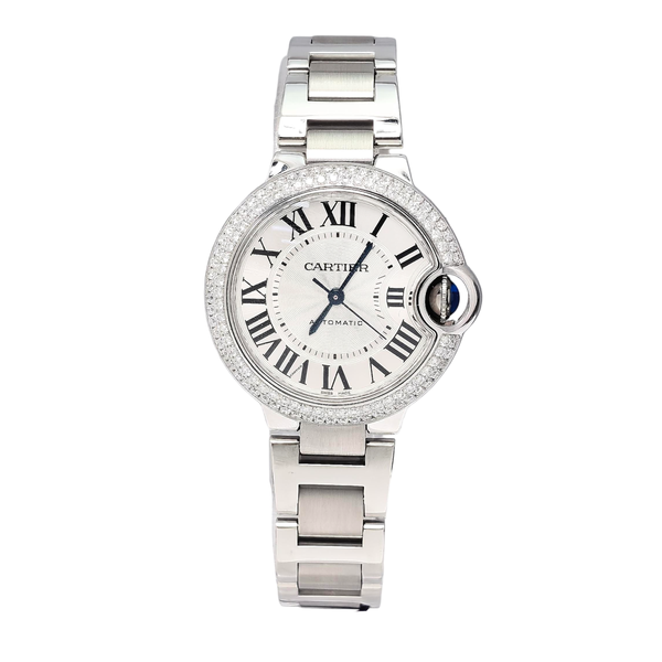 33mm Silver Automatic Watch