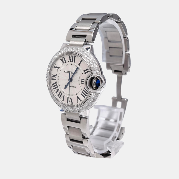 33mm Silver Automatic Watch