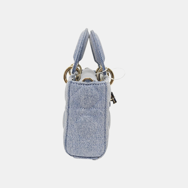 Lady D-Joy Small Cannage Denim Blue