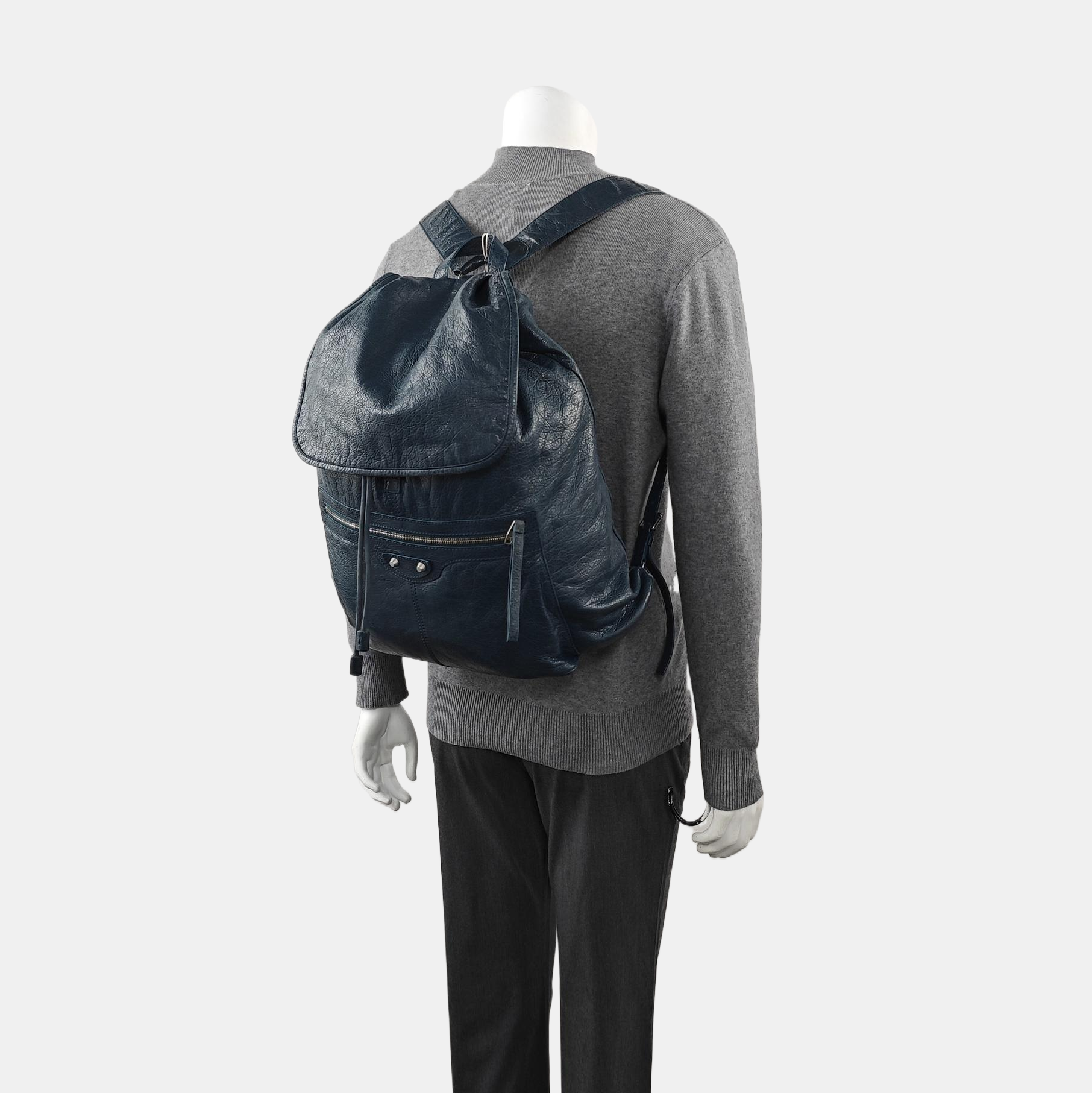 Classic City Medium Leather Blue