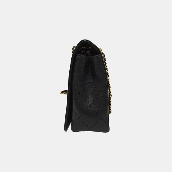 MADEMOISELLE Large Quilted Calfskin Black