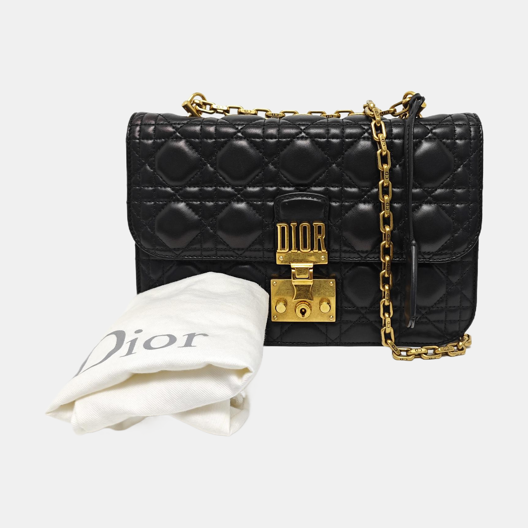 Dioraddict Cannage Calfskin Black