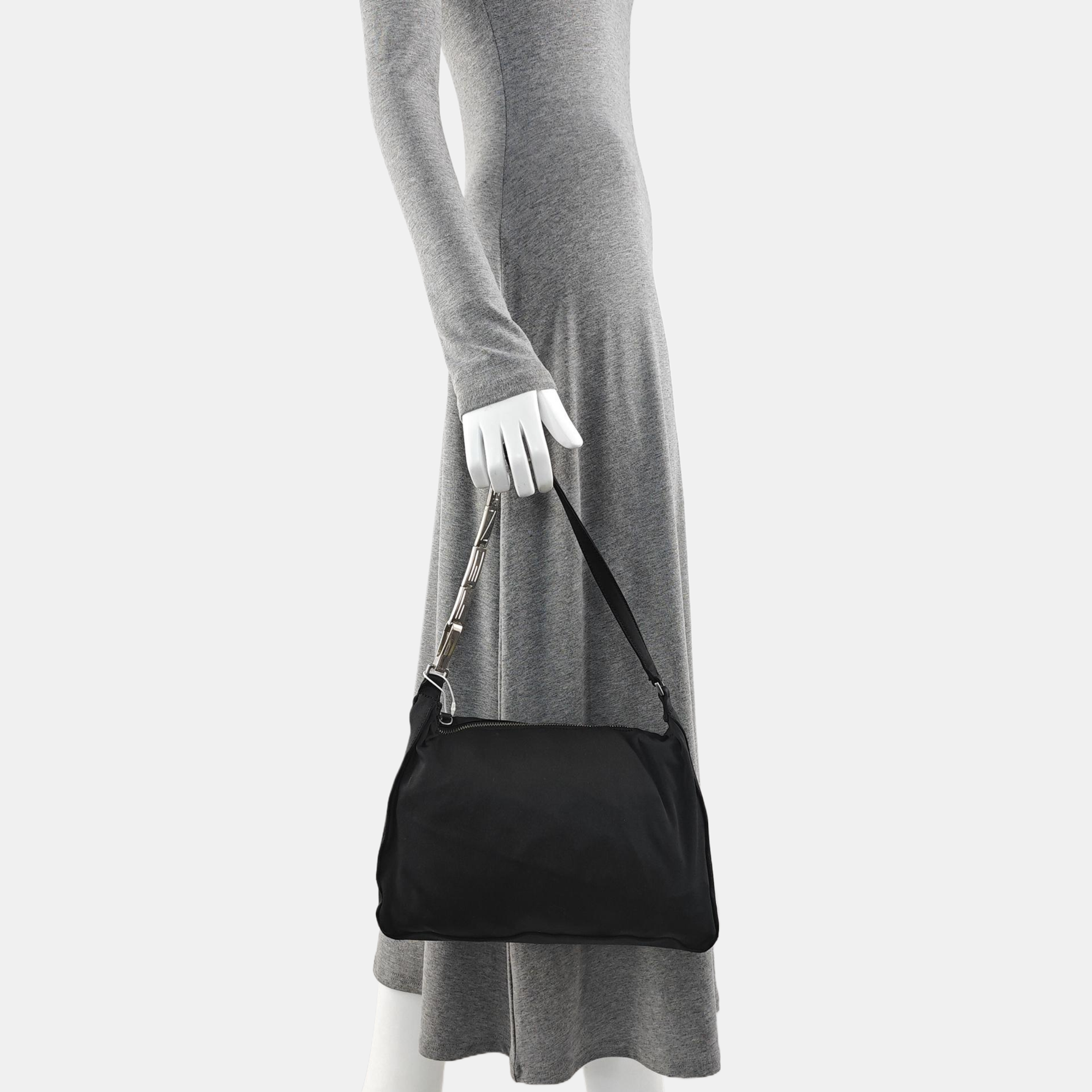 Fabric Shoulder Bag Black