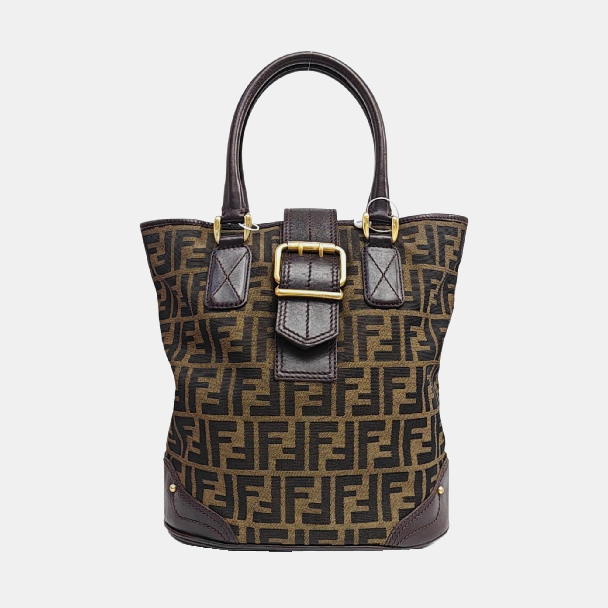 Canvas Top Handle Bag Brown