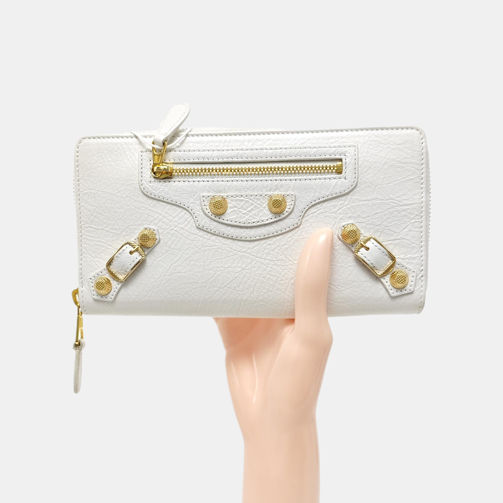 Classic City Lambskin White Wallet