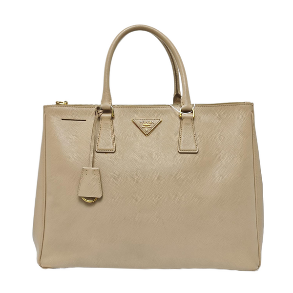 Galleria Extra Large Saffiano Calfskin Beige
