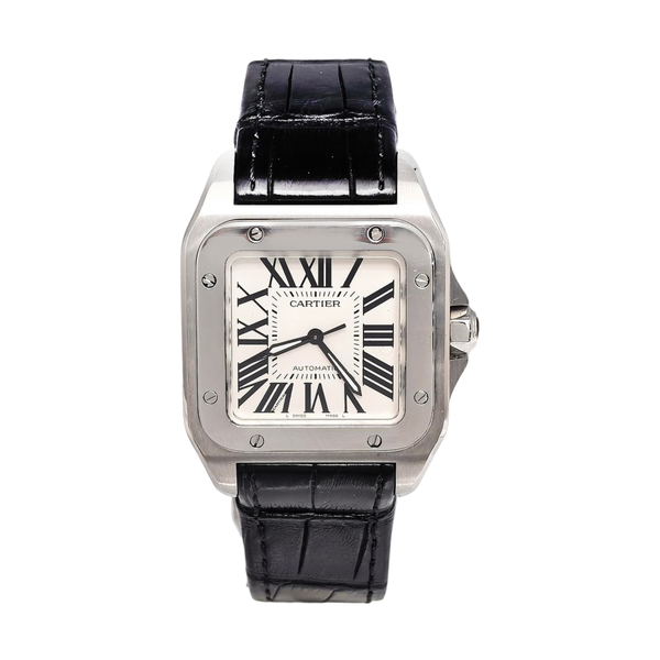 Santos DE CARTIER 33mm Cream Automatic Watch