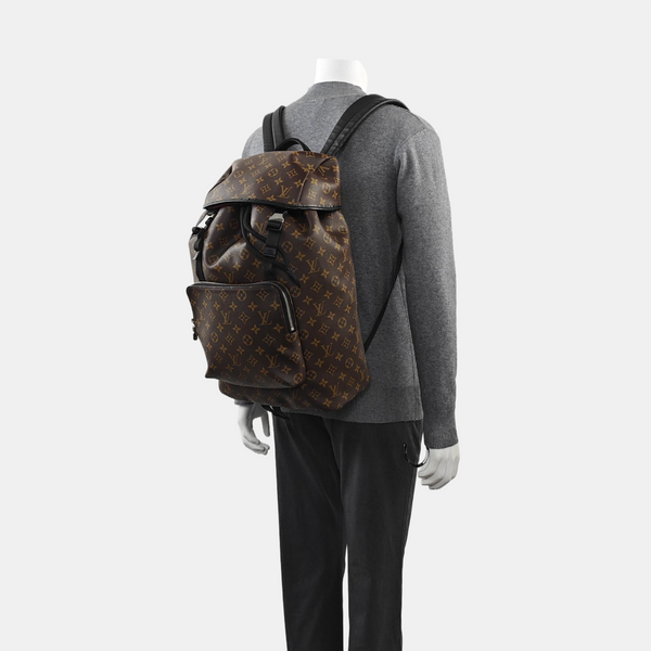 Coated Canvas Backpack Brown