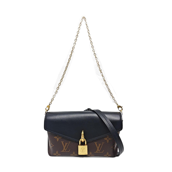 Coated Canvas Shoulder Bag Brown