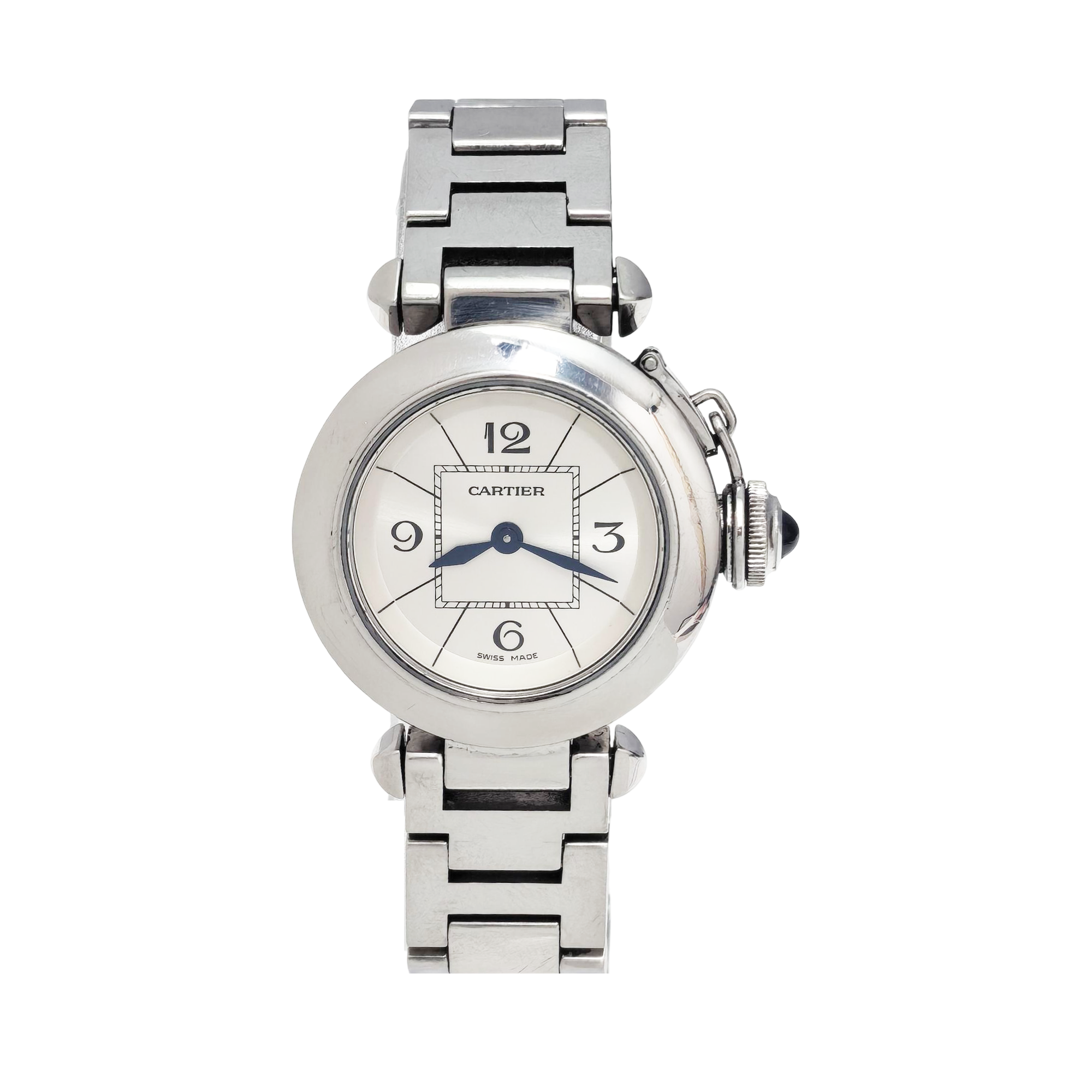 PASHA DE CARTIER 27mm Silver Quartz Watch
