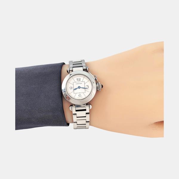 PASHA DE CARTIER 27mm Silver Quartz Watch