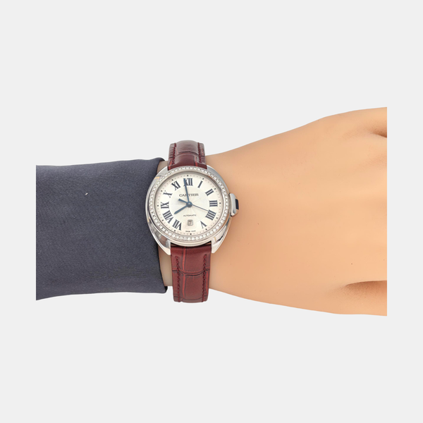 Clé de Cartier 31mm Opaline White Automatic Watch