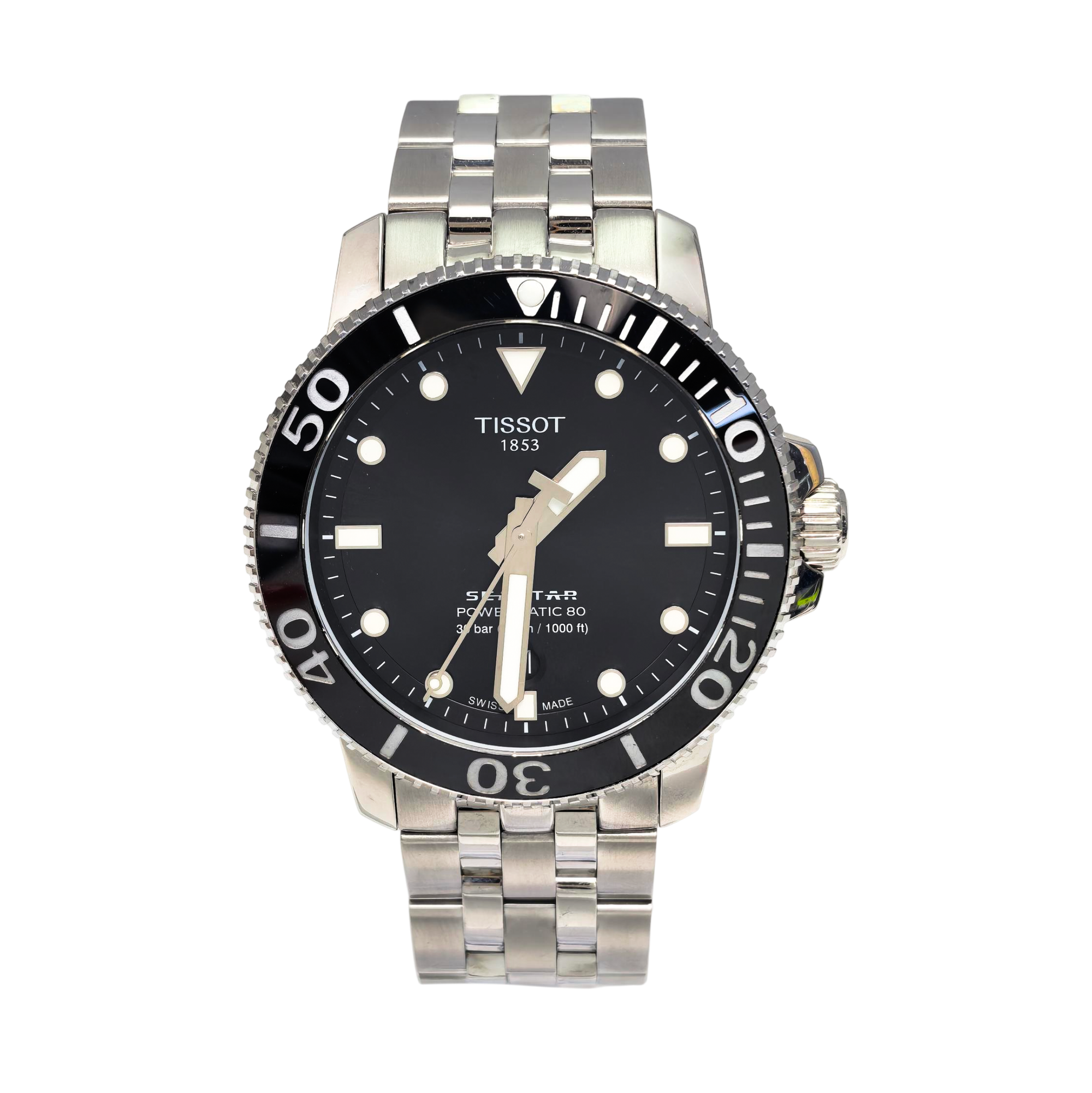 Seastar 43mm Black Automatic Watch