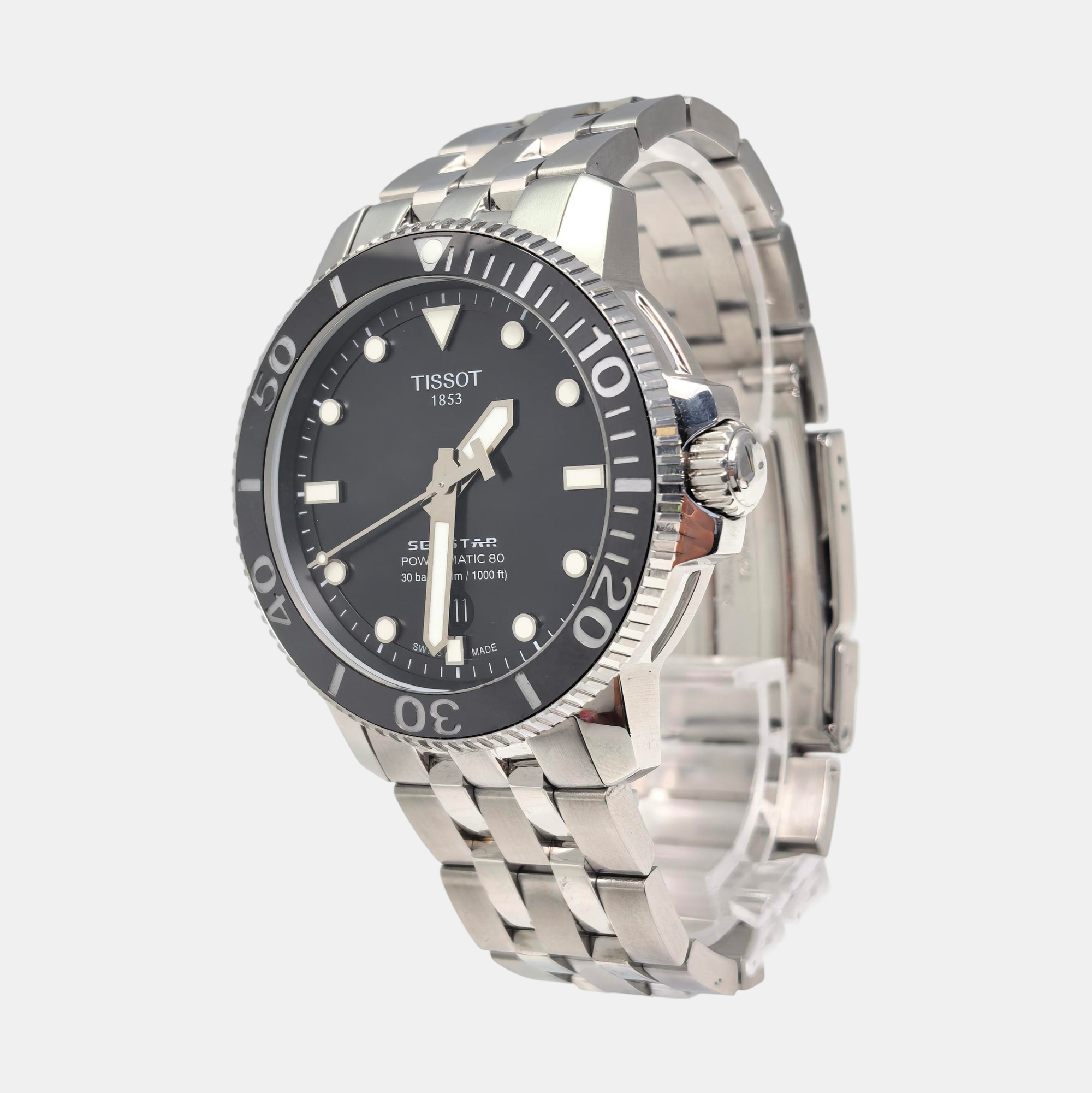 Seastar 43mm Black Automatic Watch