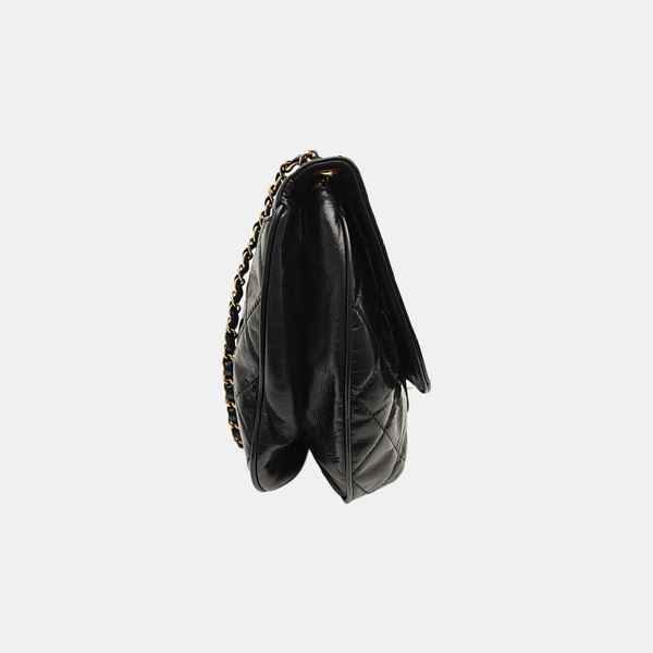 Quilted Calfskin Shoulder Bag Black