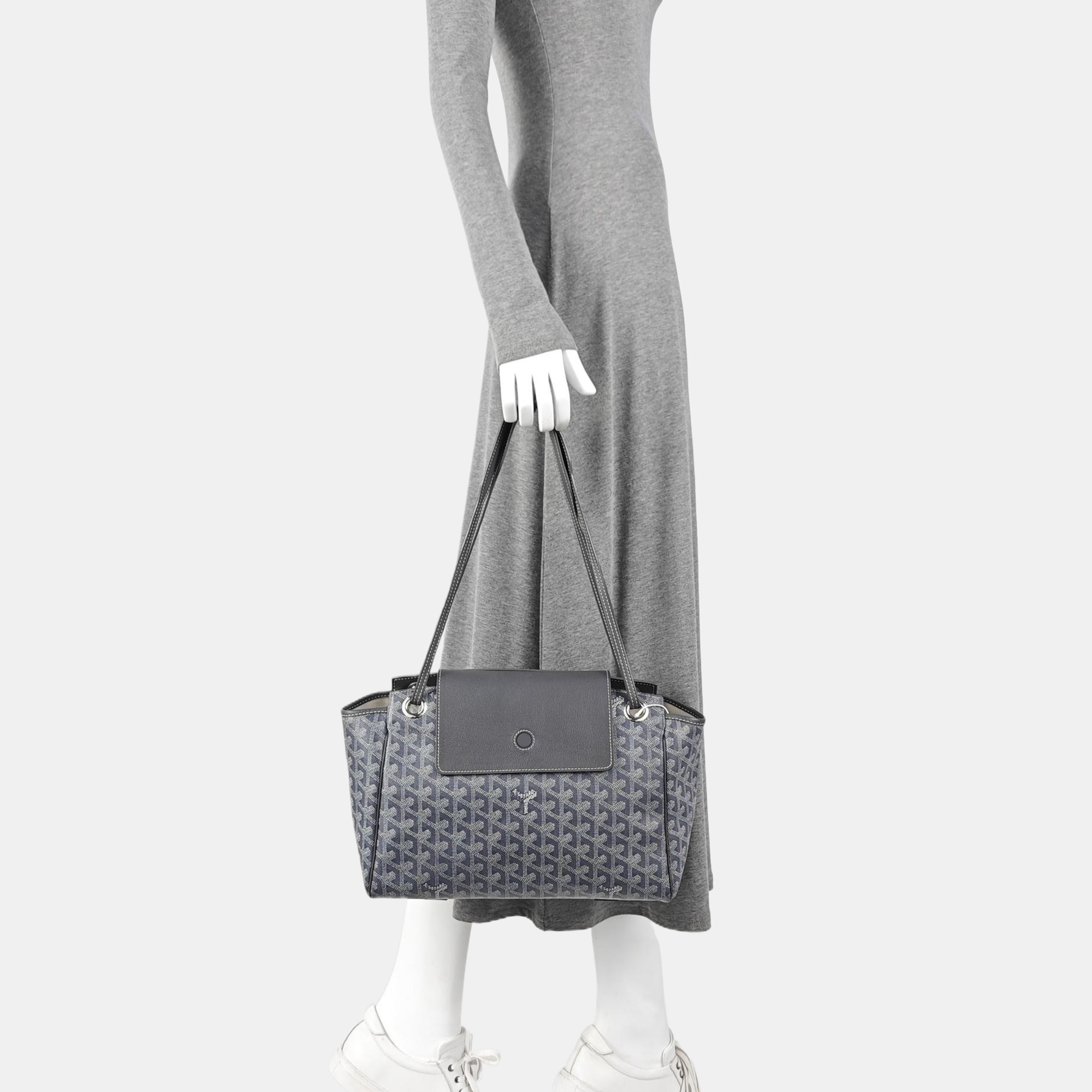 Rouette PM Coated Canvas Gray